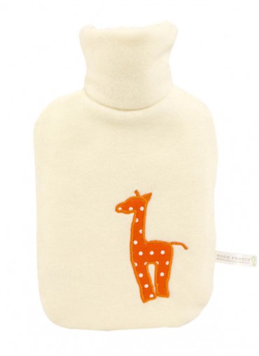  Hugo Frosch Eco Hot Water Bottle Luxury Fleece Cover Giraffe 0.8 L