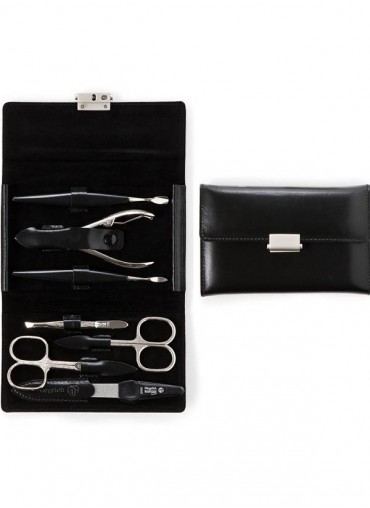 Niegeloh Diabolo L Leather Manicure Set Black
