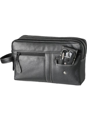 Sonnenschein Bavaria Leather Toiletry Bag With Nail Set