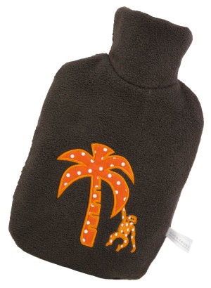  Hugo Frosch Eco Hot Water Bottle Luxury Fleece Cover Palm 0.8 L 