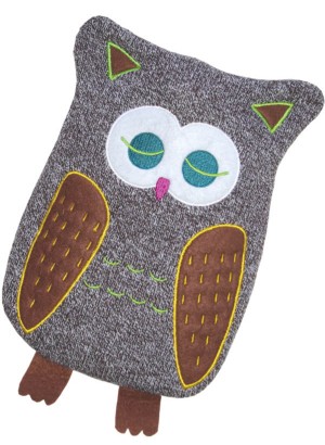 Hugo Frosch Eco Hot Water Bottle Luxury Knitted Cover Owl 0.8 L