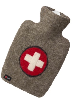 Hugo Frosch Germany - High quality Hot Water Bottle Luxury Felt Cover Cross 1.8 L (0703)