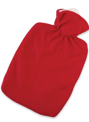  Hugo Frosch Hot Water Bottle Luxury Red Fleece Cover 1.8 L 