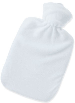  Hugo Frosch Hot Water Bottle Luxury White Fleece Cover 1.8 L 