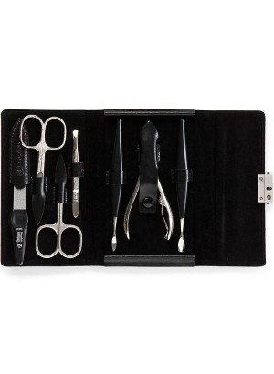 Niegeloh Diabolo L Leather Manicure Set Black