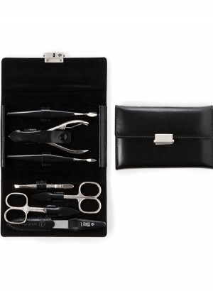 Niegeloh Diabolo L Leather Manicure Set Black