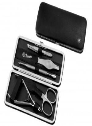 Hans Kniebes Framed Leather Manicure Set 